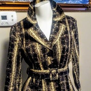 Stylish Women's Brown Snake Print Coat